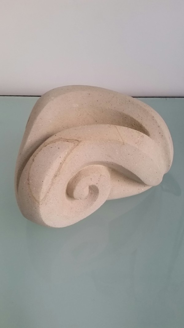 Organic Koru vessel by Jo Richards Mixed Media Artist