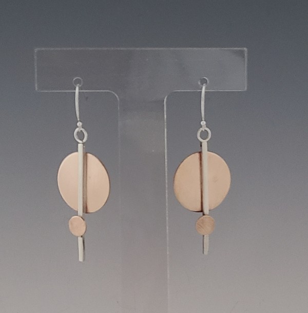 Bronze Disk Earrings by Susan Baez