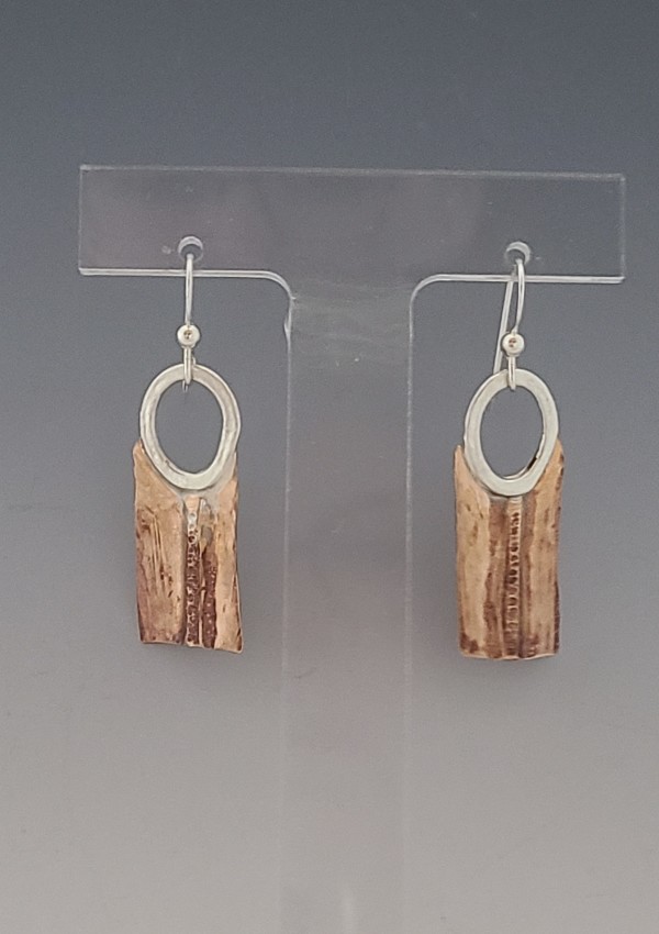 Bronze Fold-Form Earrings by Susan Baez