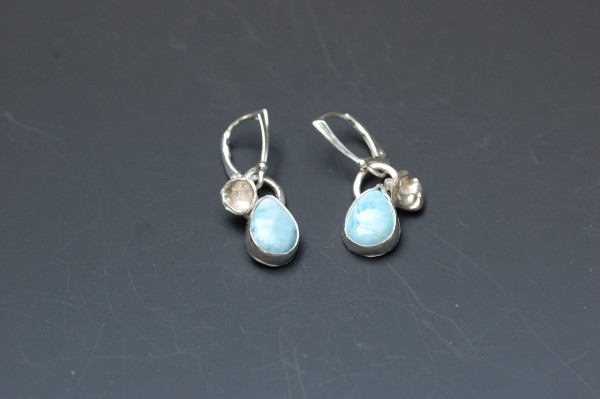 Larimar Earrings by Susan Baez