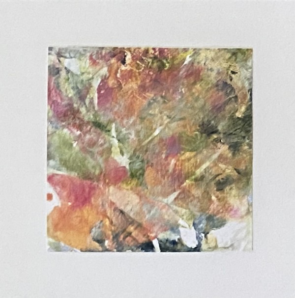 7-Mini collage 77, mixed media on paper, 4 x 4 inches, Unframed