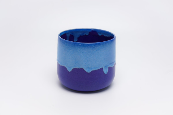 Icy Blue on Lapis Lazuli - Planter by James Barela