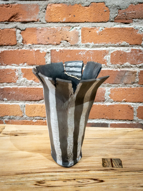 Raku Vase - 162 by Chris Heck