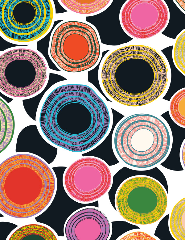 Retro Circles (Illustration Pattern Repeats) Collection