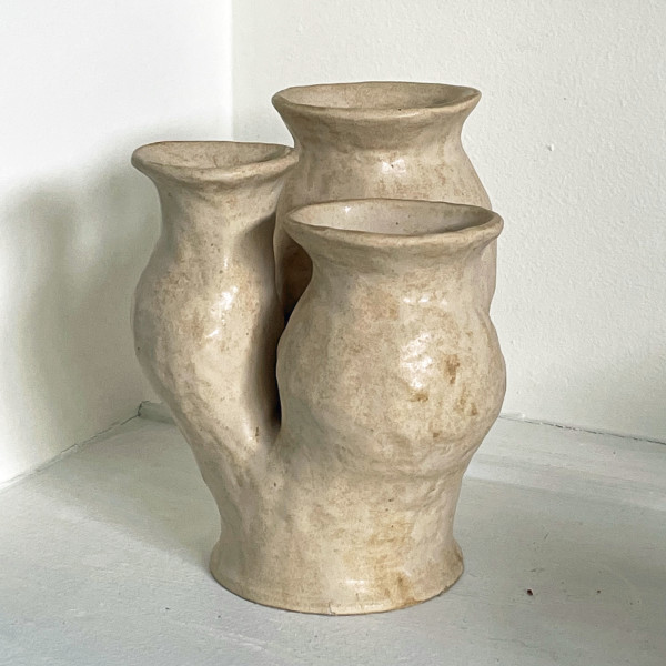 Triple Vase in Smooth Tones by Nell Eakin