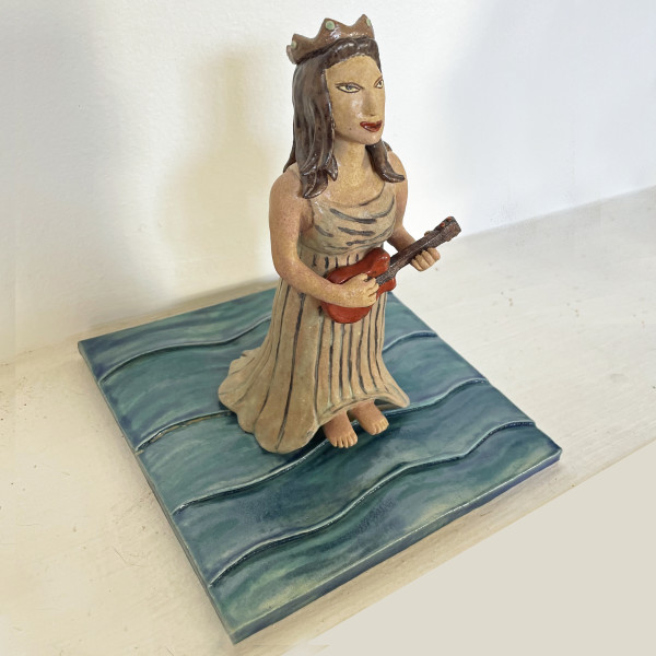 Floating Ukulele Woman by Nell Eakin