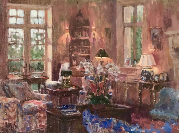 Warm Drawing Room by Hope Reis Art Studio