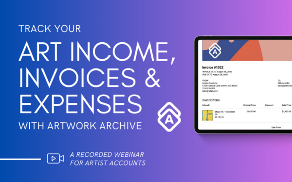 Feature Spotlight: Track Your Art Income, Invoices and Expenses with Artwork Archive